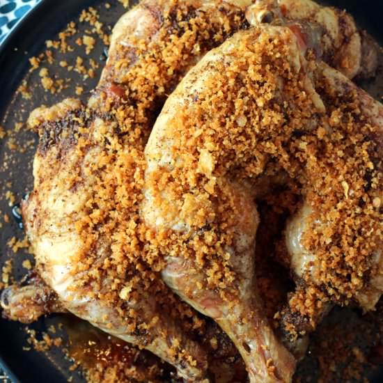 Spiced chicken with crunch-crumbs - Recipe photo by Food Gal