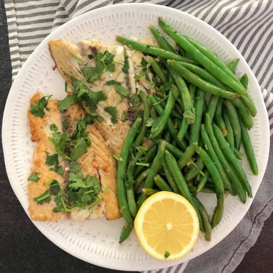 Barramundi in Lemon Butter Sauce - Recipe photo by Mintykitchen