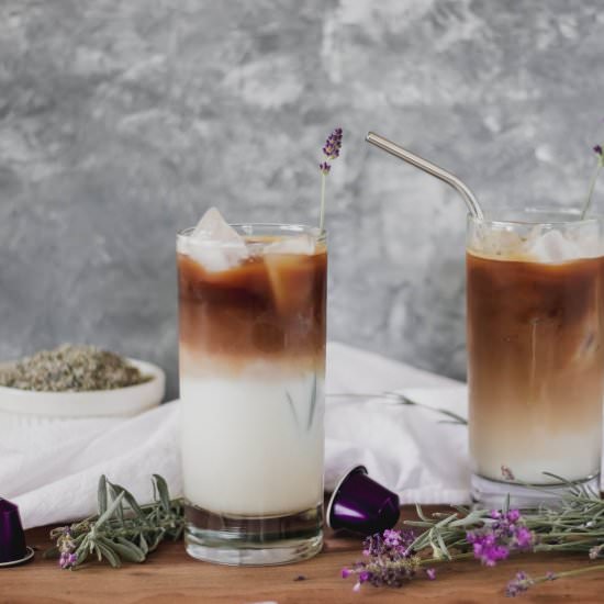 Iced Honey Lavender Lattes - Recipe photo by Alifedelicious