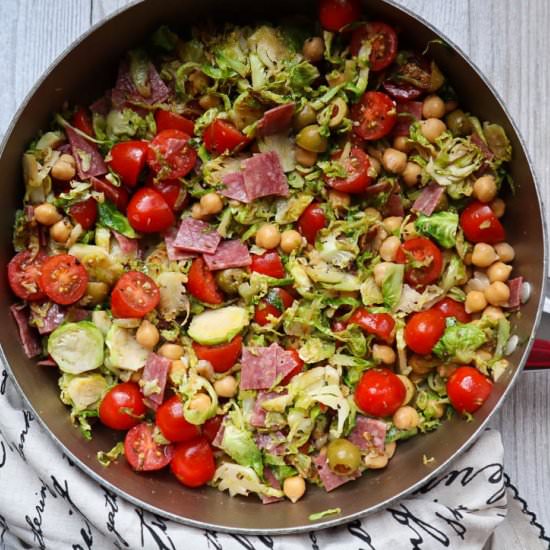 Italian Brussel Sprout Salad - Recipe photo by blessthismeal