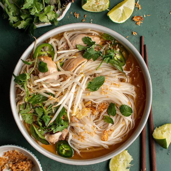 Spicy chicken vermicelli soup - Recipe photo by cherryonmysundae