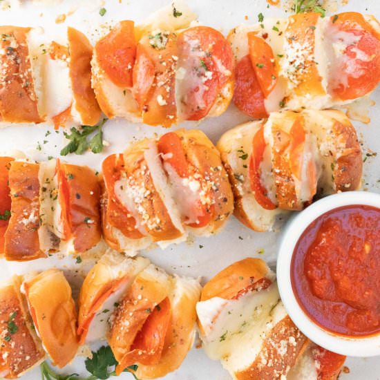Pepperoni Cheese Rolls - Recipe photo by beyondthenoms