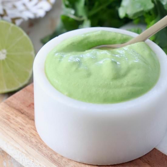 Cilantro Lime Sauce - Recipe photo by Whitney Bond