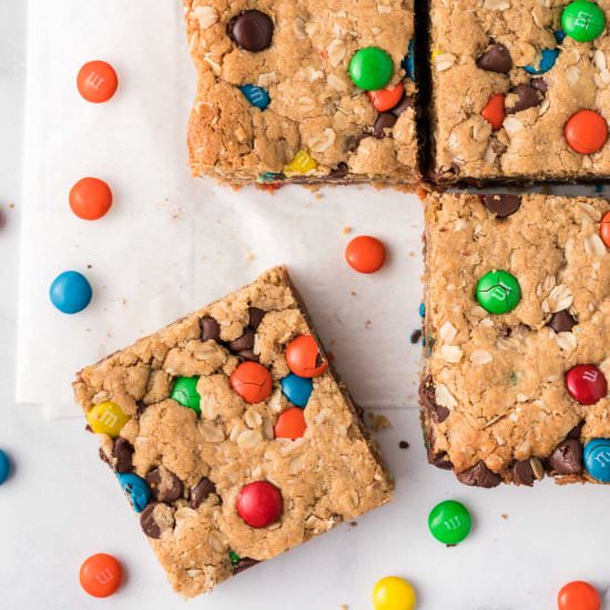 Monster Cookie Bars - Recipe photo by buildyourbite