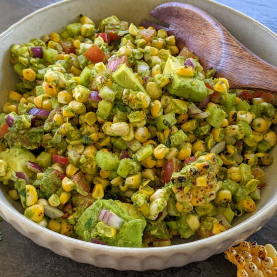 Charred corn salad - Recipe photo by vegbyswati