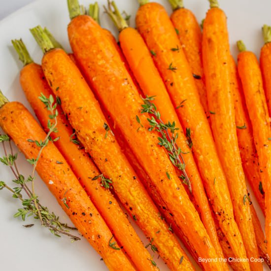 Roasted Carrots - Recipe photo by BeyondtheCoop