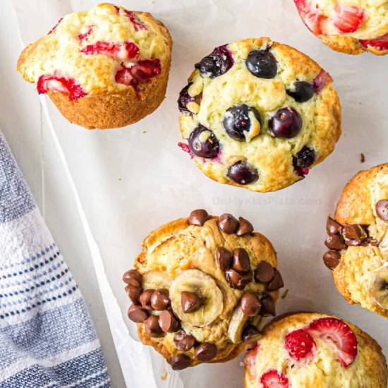 Pancake Mix Muffins - Recipe photo by OnMyKidsPlate
