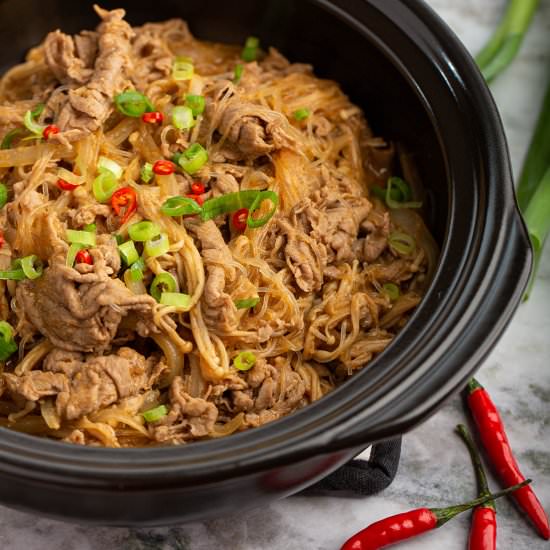 Satay Beef Cellophane Noodles - Recipe photo by Lokness