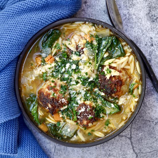 Wedding Soup With Meatballs - Recipe photo by simmerandsauce