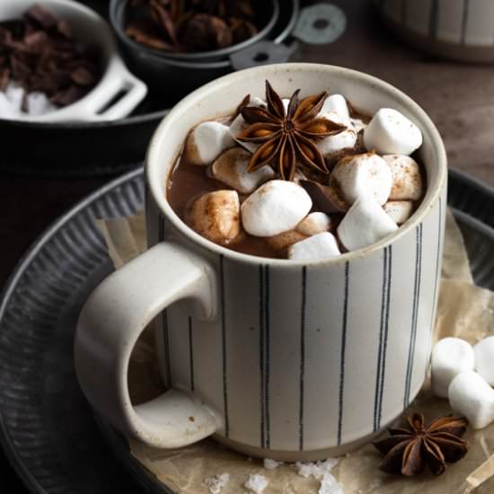 Oat Milk Hot Chocolate - Recipe photo by CookhouseDiary