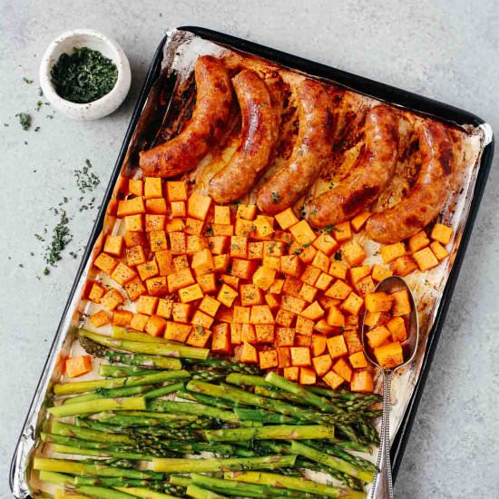 Sausage, Sweet Potato and Aspargus - Recipe photo by PrimaveraKitchen