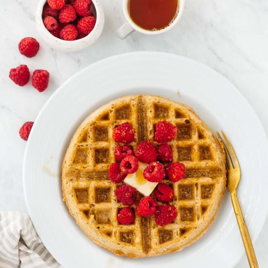 Gluten-Free Peanut Butter Waffles - Recipe photo by PrimaveraKitchen