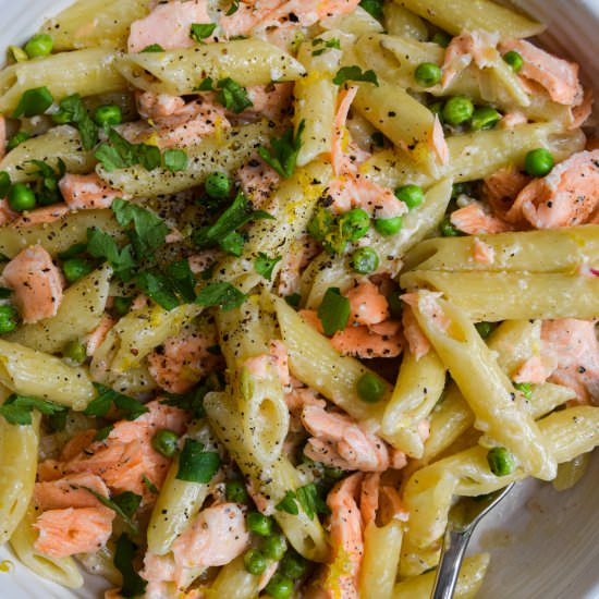 Salmon Pea Pasta - Recipe photo by missrachelphipps