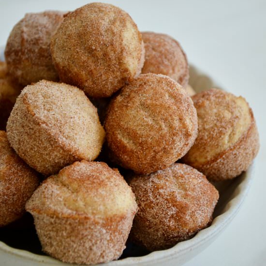 Mini Sour Cream Doughnut Muffins - Recipe photo by justataste