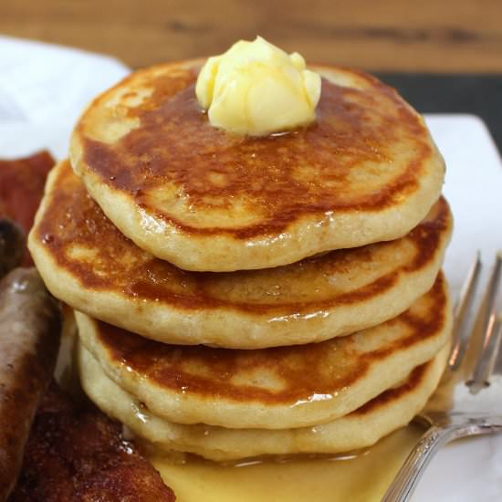 5-Ingredient Buttermilk Pancakes - Recipe photo by PalatablePastime