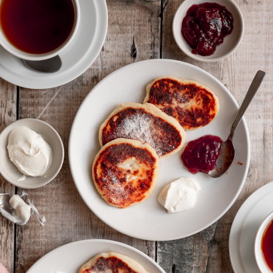 Syrniki – Ukrainian Cheese Pancakes - Recipe photo by Searchingforspice