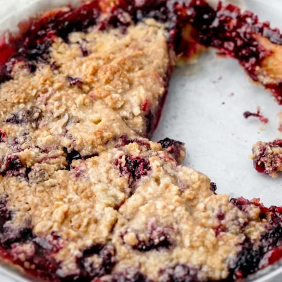 Blackberry Pie With Crumb Topping - Recipe photo by justastasty