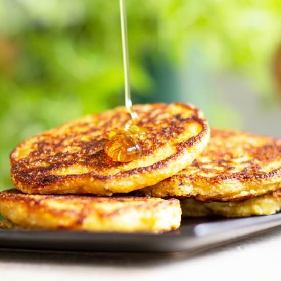 Green chile Cornbread Pancakes - Recipe photo by mjskitchen