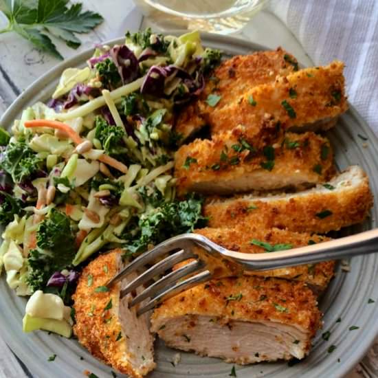 Air Fryer Parmesan Crusted Chicken - Recipe photo by agoudalife