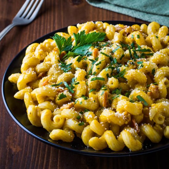 Bacon and Pumpkin Pasta - Recipe photo by dizzybusyandhungry