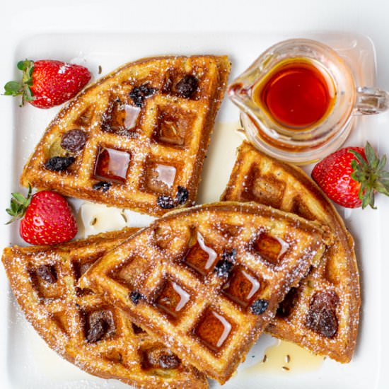 Irish soda bread waffles - Recipe photo by a zest for life