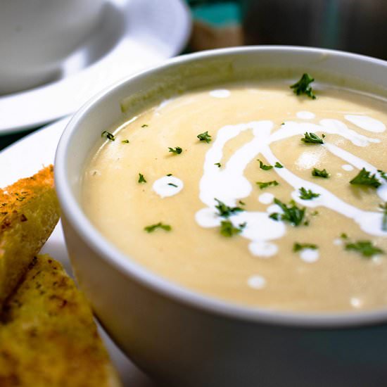 Vegan Leek and Potato Soup - Recipe photo by Absolute Foodie
