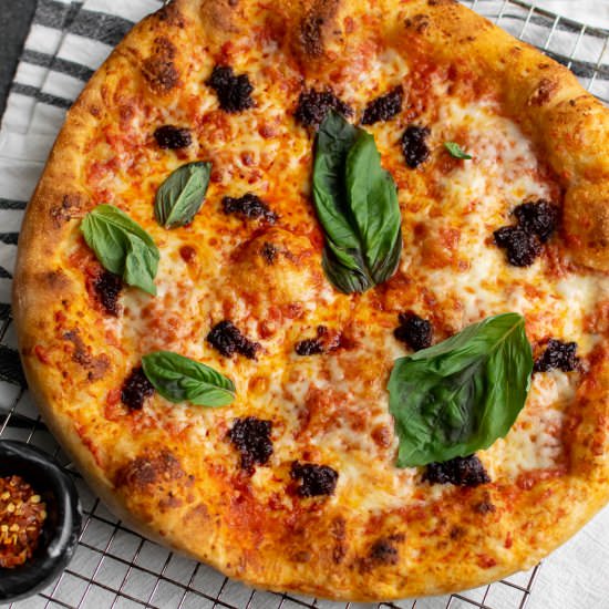 Pizza with 'Nduja - Recipe photo by CarolynsCooking