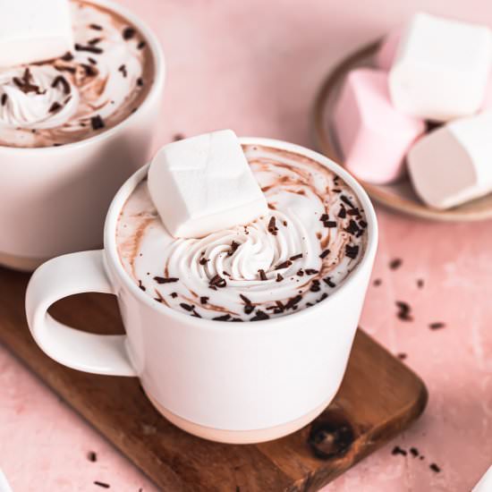 Oat Milk Hot Chocolate - Recipe photo by Our Nourishing Table