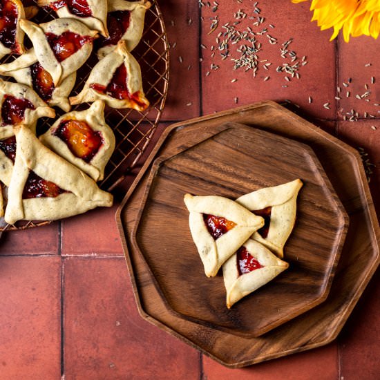 Apricot and Raspberry Hamantaschen - Recipe photo by leisurefanclub