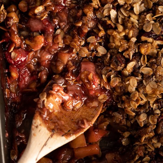 Strawberry Apple Crisp - Recipe photo by The Littlest Crumb