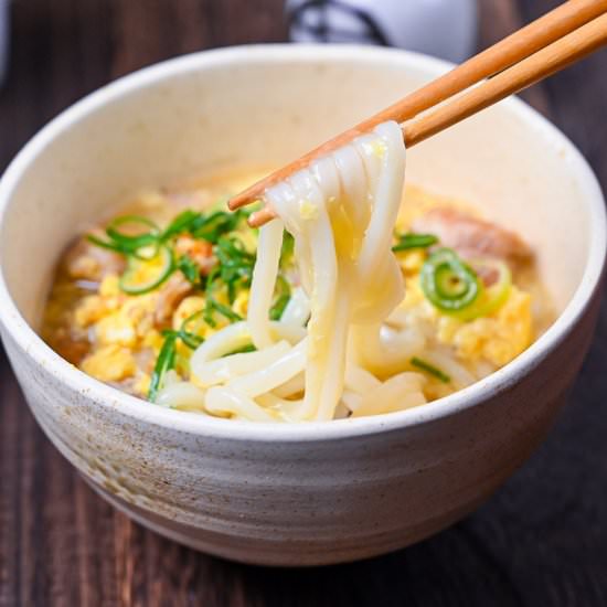 "Oyako" Chicken & Egg Udon Soup - Recipe photo by Sudachi Recipes