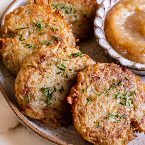 Gluten-Free Vegan Potato Pancakes - Recipe photo by Healthy Little Vittles