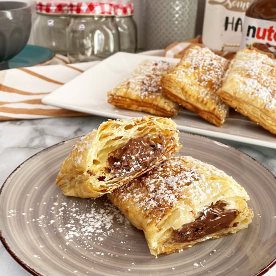 Nutella Puff Pastry Turnovers - Recipe photo by Girlwithaspatula