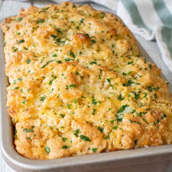 Garlic Cheddar Beer Bread - Recipe photo by For the Love of Cooking