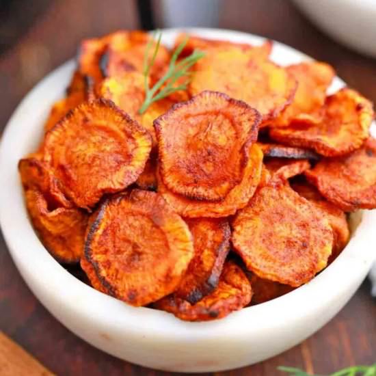 Air Fryer Carrot Chips - Recipe photo by peasandpeonies