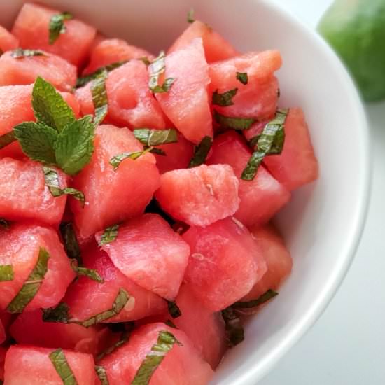 Mint and Lime Watermelon Salad - Recipe photo by momentsandmeals