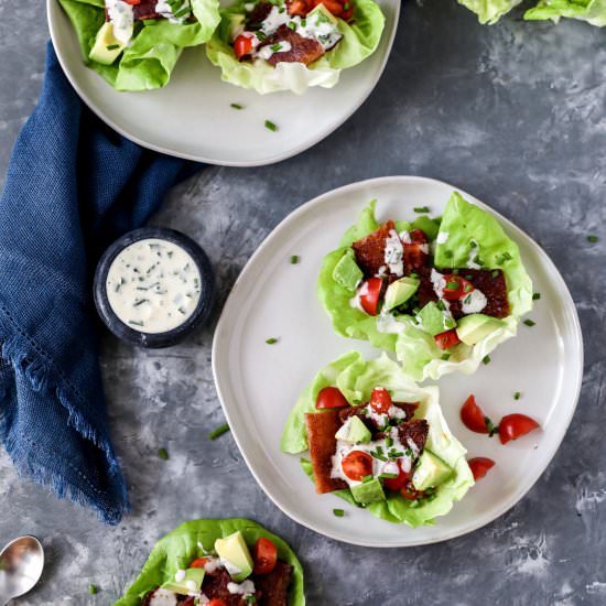 BLT Lettuce Wraps - Recipe photo by farmflavor