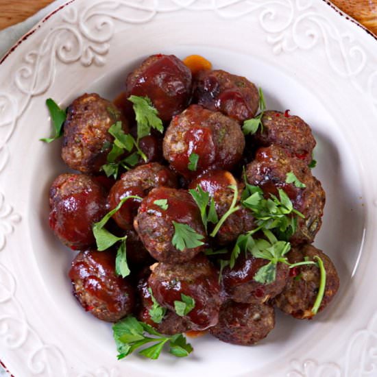 Bison Meatballs - Recipe photo by inthekitchnet