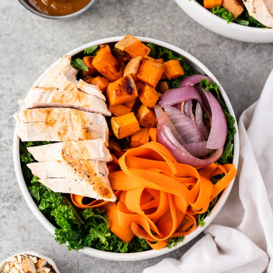 Chicken, Kale, & Sweet Potato Bowl - Recipe photo by chelseajoyeats