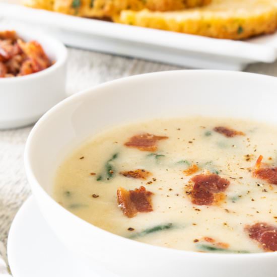Creamy Potato and Kale Soup - Recipe photo by For the Love of Cooking