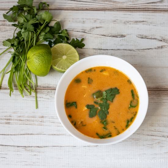 Thai Chicken Curry Soup - Recipe photo by hearthandvine