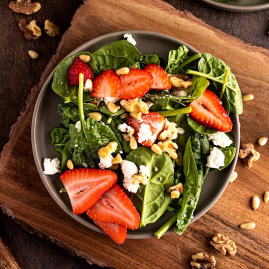 Strawberry Goat Cheese Salad - Recipe photo by The Littlest Crumb