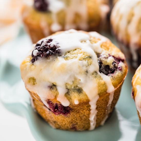 Lemon Blackberry Muffins - Recipe photo by garlic and zest