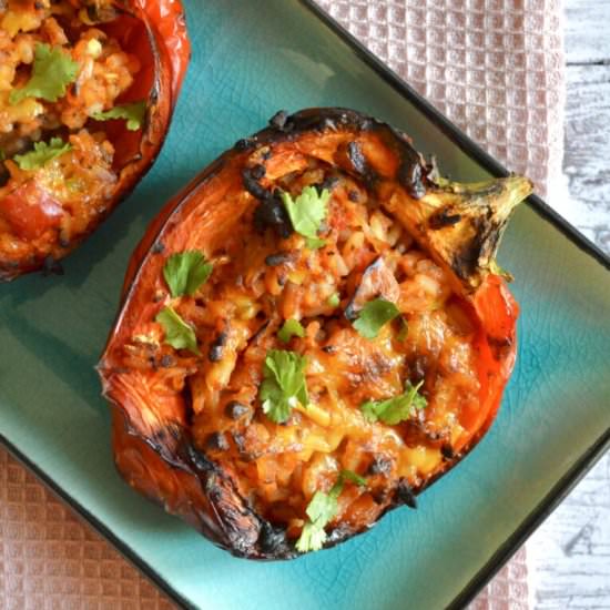 Paella Stuffed Peppers - Recipe photo by Fiona Kennedy