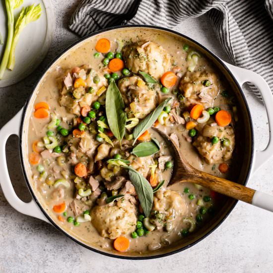 Vegan Chicken and Dumplings (GF) - Recipe photo by Healthy Little Vittles
