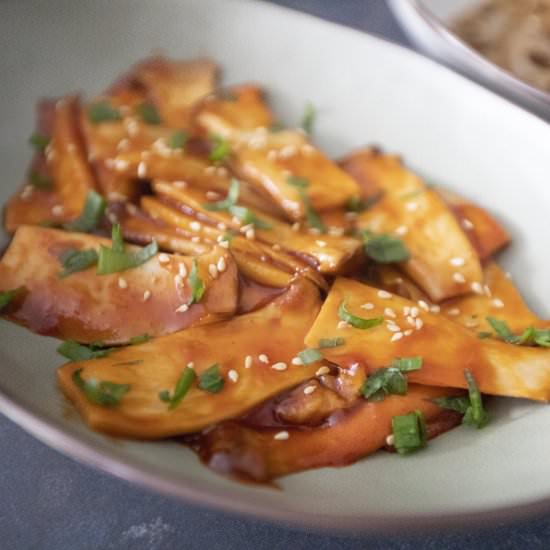 Gochujang king oyster mushroom - Recipe photo by foodmakesmehappy