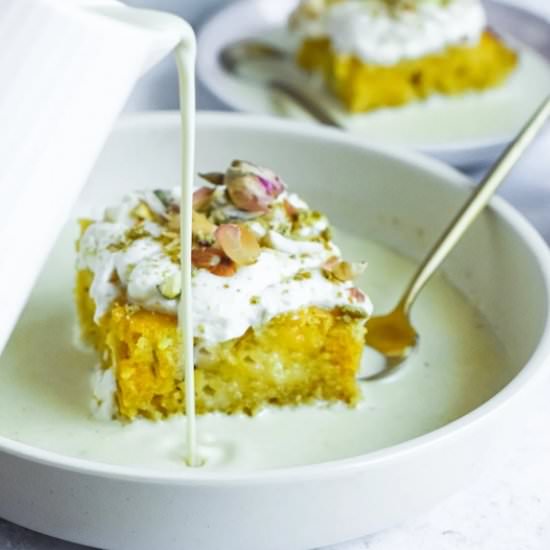 Thandai Tres Leches - Recipe photo by Annikaeats