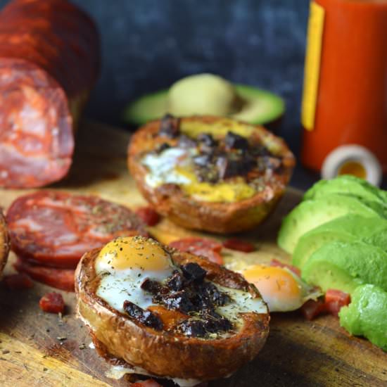 Mexican Breakfast Potato Skins - Recipe photo by Mummys FastandEasy