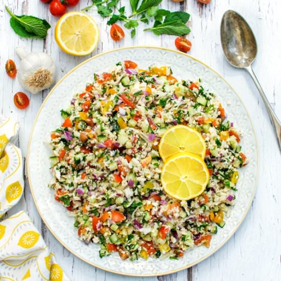 CAULIFLOWER RICE TABBOULEH - Recipe photo by theflexitarian