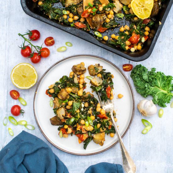 ROASTED JERUSALEM ARTICHOKE & KALE - Recipe photo by theflexitarian